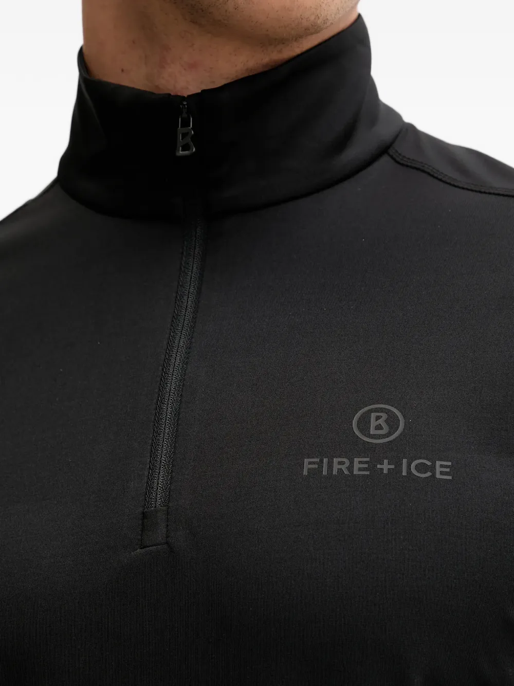 BOGNER FIRE+ICE Pascal T-shirt met halve rits Zwart