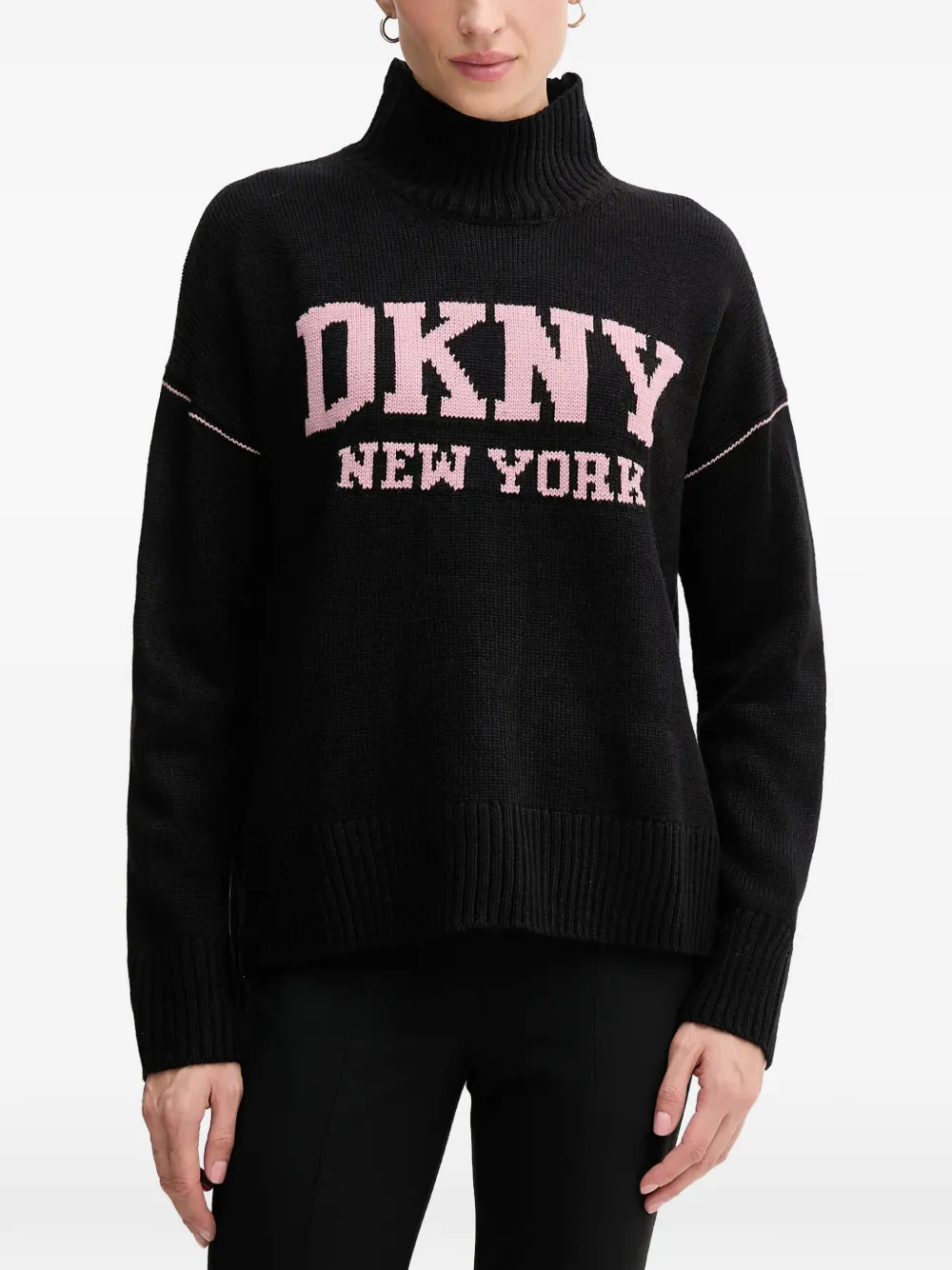 Dkny Roll-neck Sweater In Black