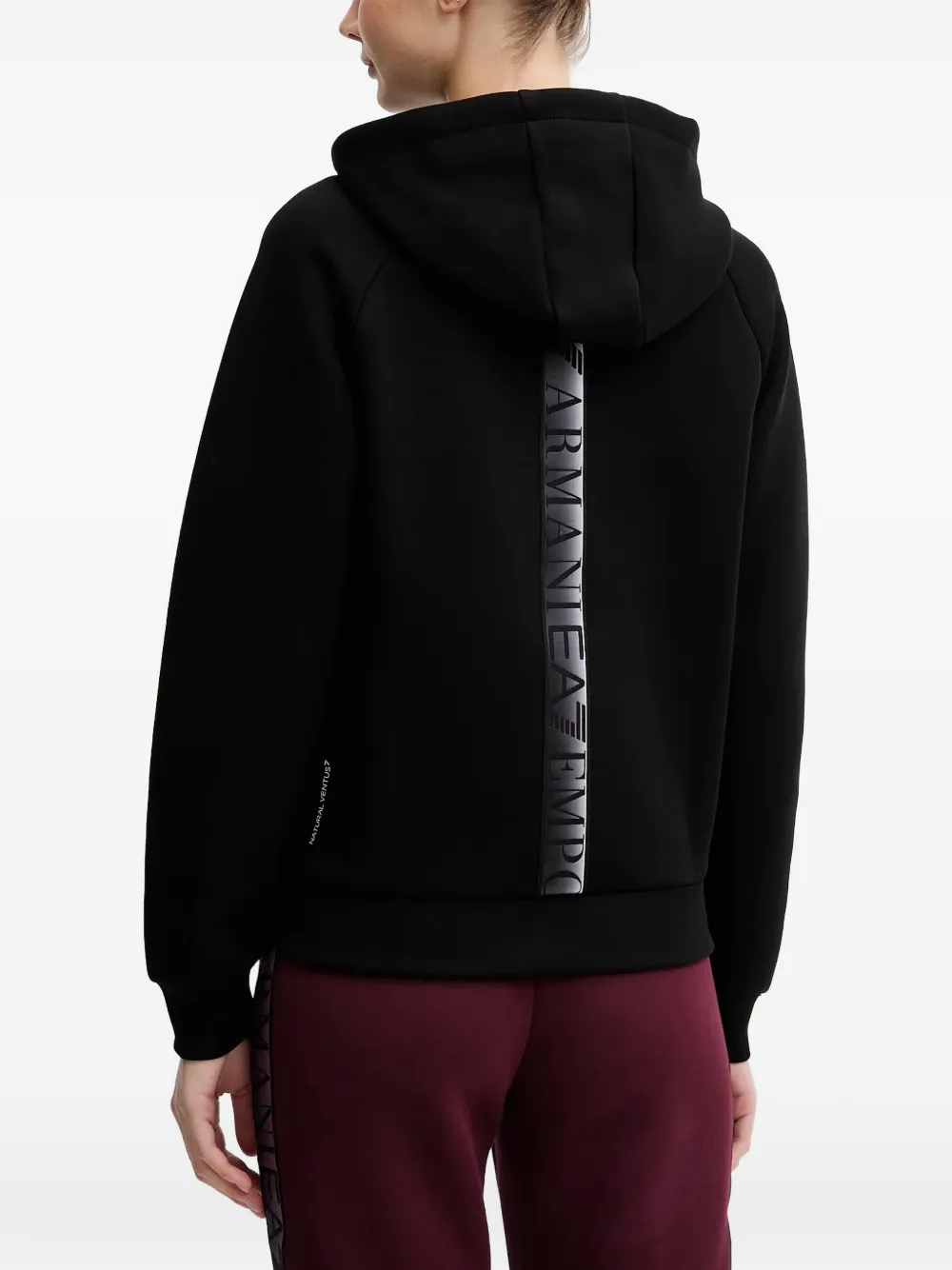 Ea7 Logo Lettering Jacket In Black