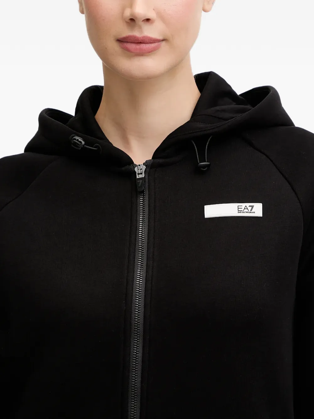 Ea7 Logo Lettering Jacket In Black