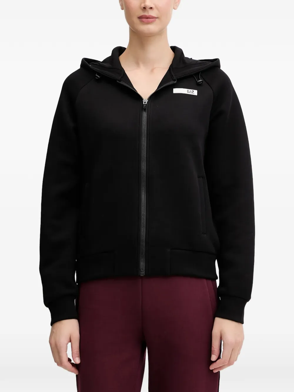 Ea7 Logo Lettering Jacket In Black