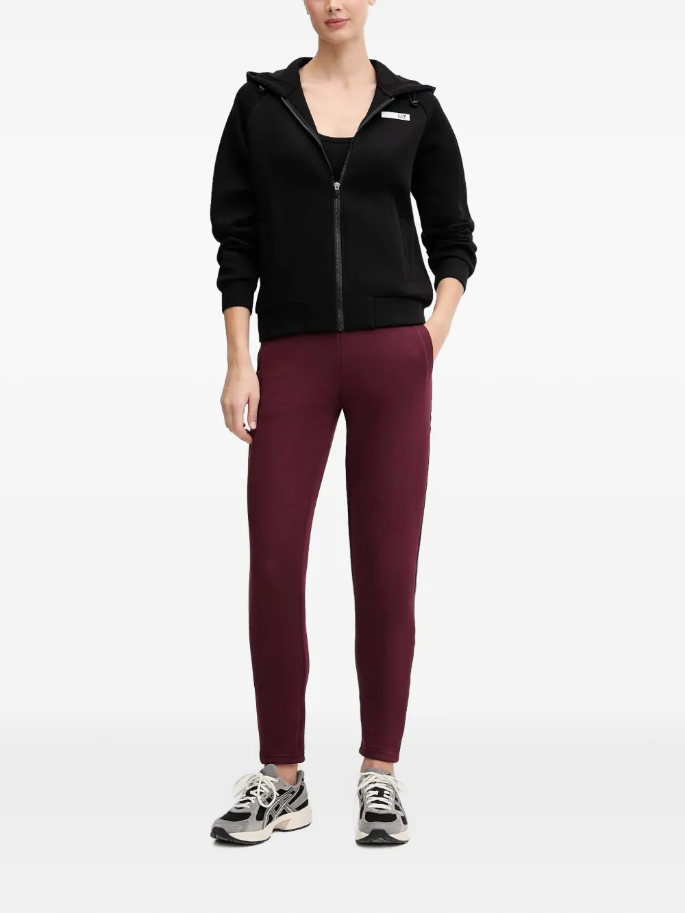 Ea7 Logo Lettering Jacket In Black