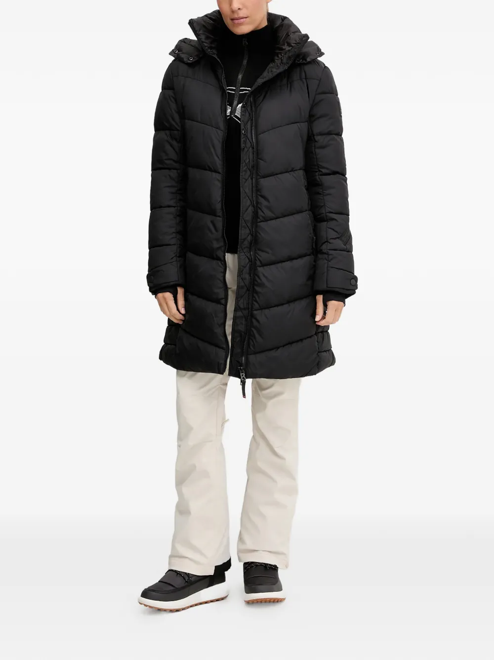 BOGNER FIRE+ICE Aenny gewatteerde jas met capuchon Zwart
