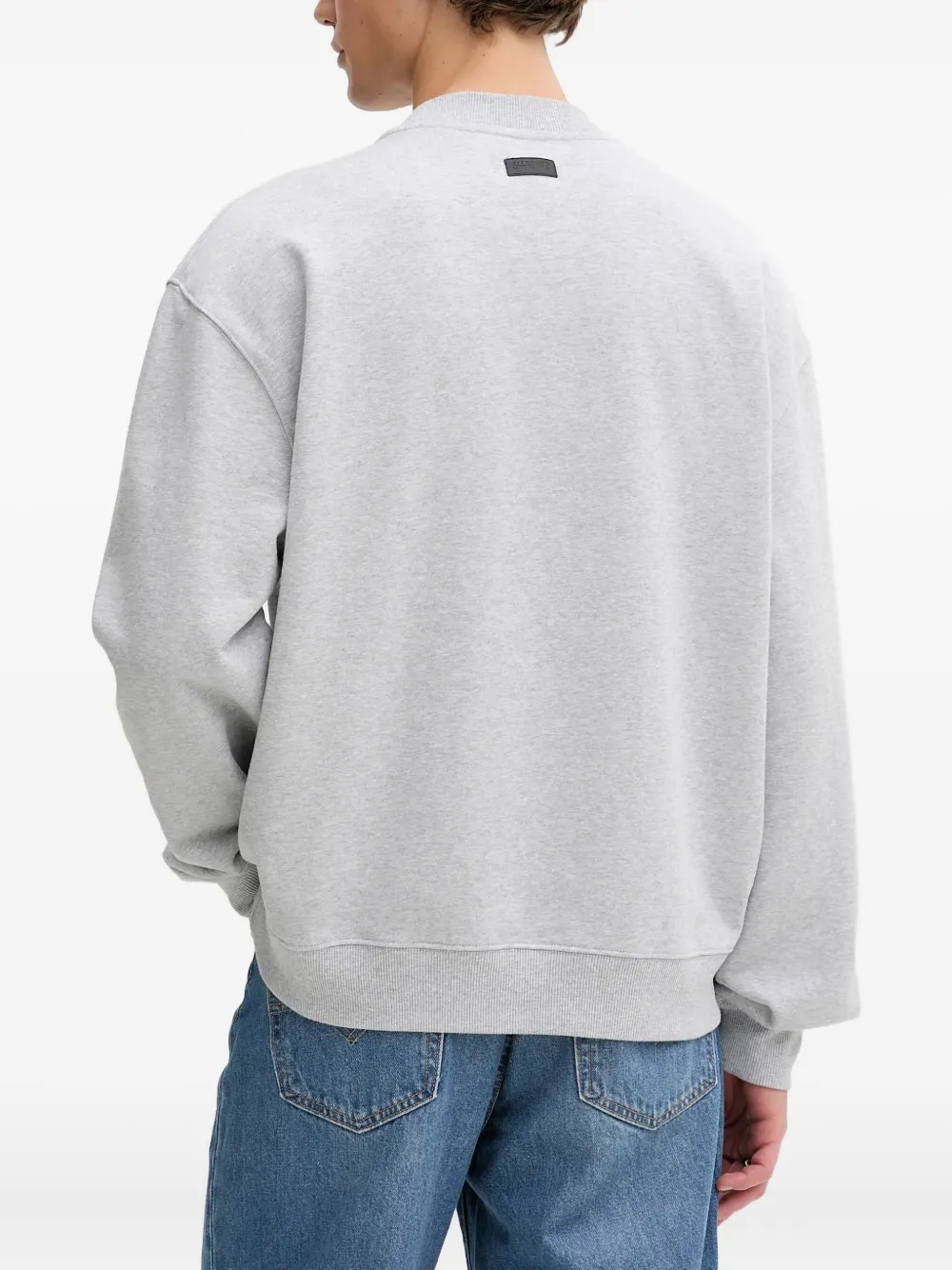 AllSaints Milo sweater met logopatch Grijs