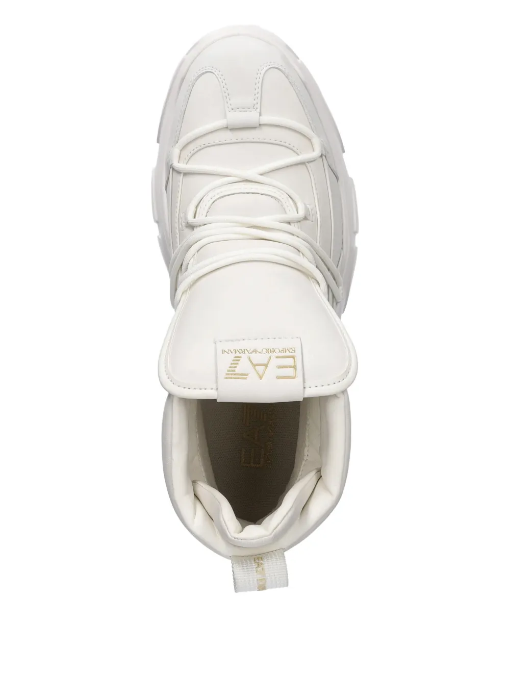 Ea7 Lace-up Chunky Sole Boots In White