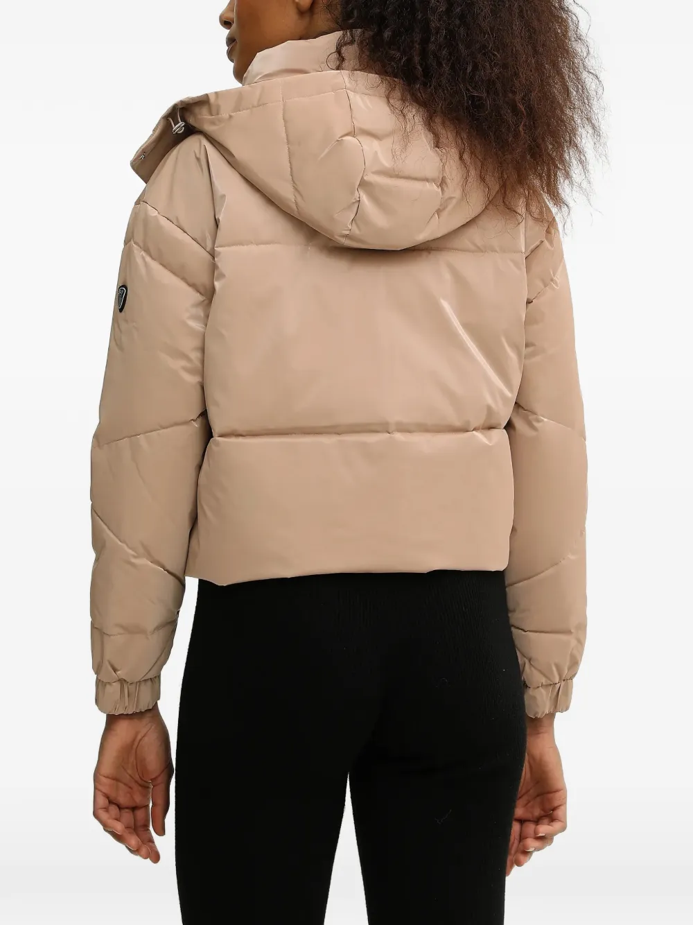 Ea7 Padded Design Jacket In Neutral