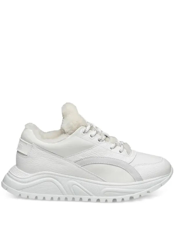 Bogner Shearling Panelled Sneakers in White