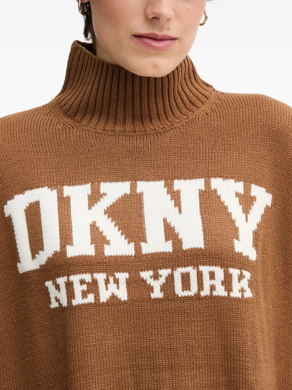 DKNY roll-neck logo sweater Bruin