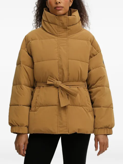 Ea7 Emporio Armani belted quilted design jacket
