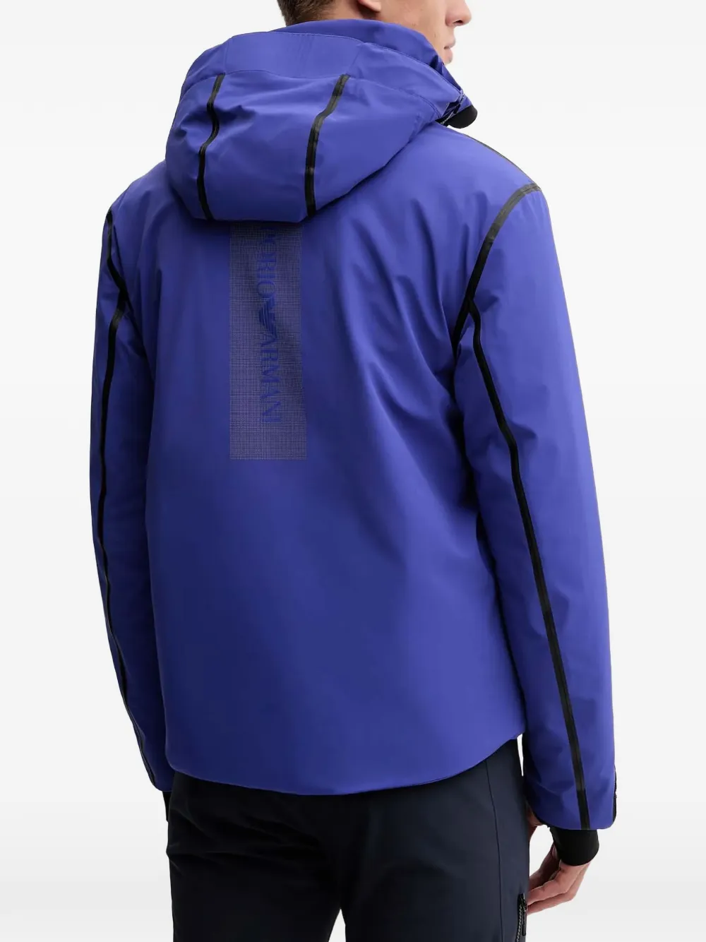 Ea7 Emporio Armani Ski-jack met logopatch Blauw