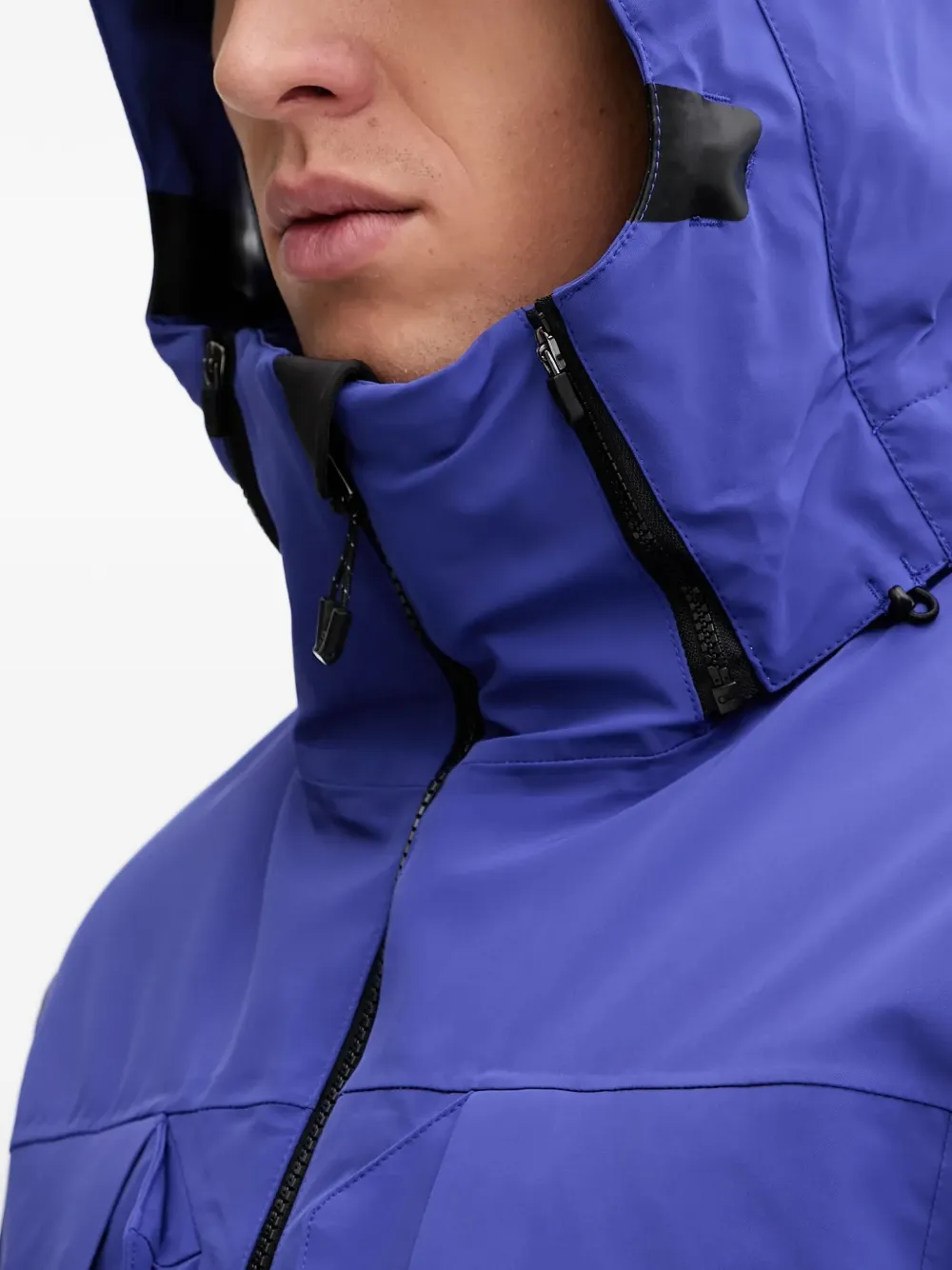 Ea7 Emporio Armani Ski-jack met logopatch Blauw