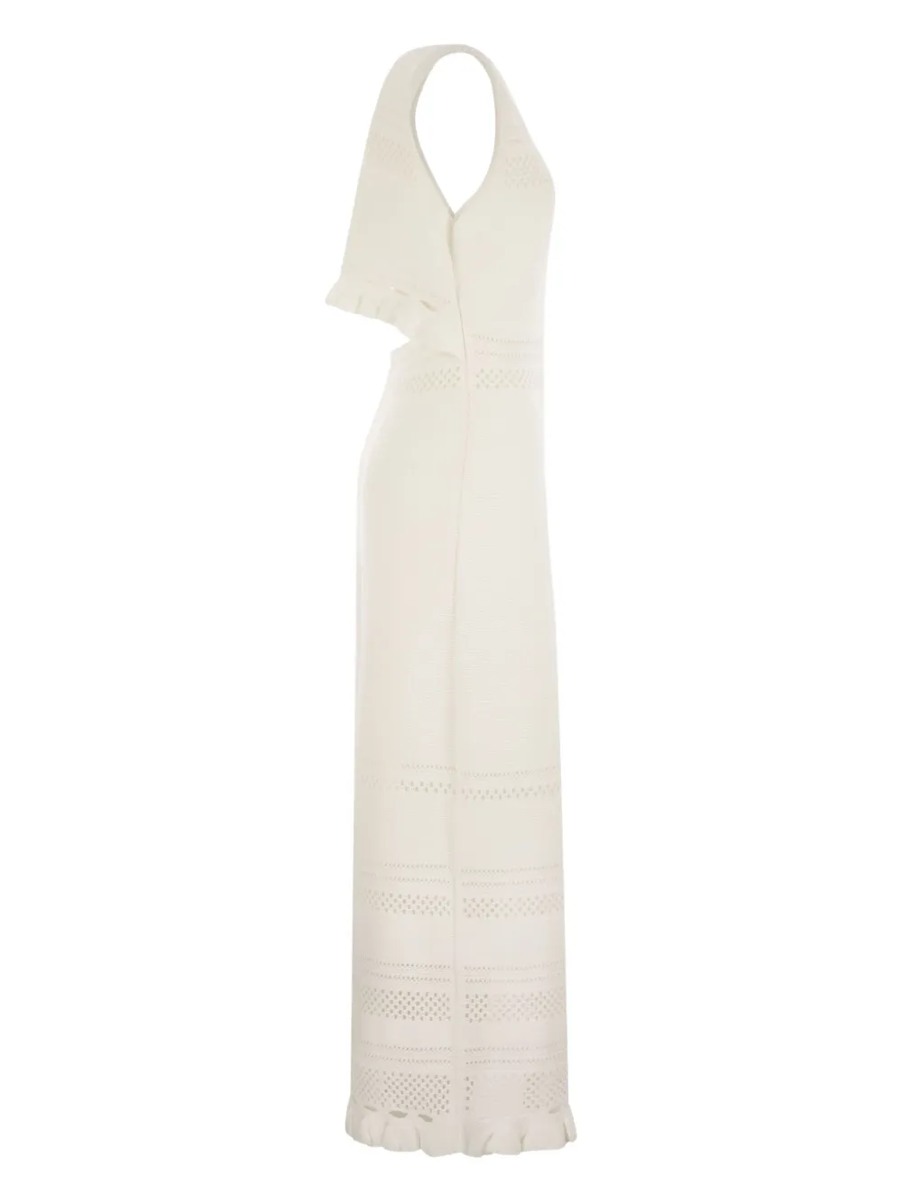 Fabiana Filippi Maxi-jurk met diepe hals - Beige