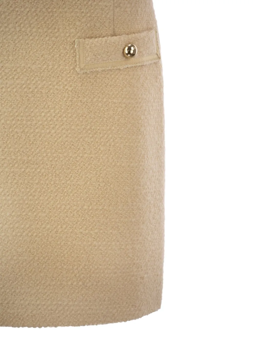 Fay Bouclé mini-rok Beige