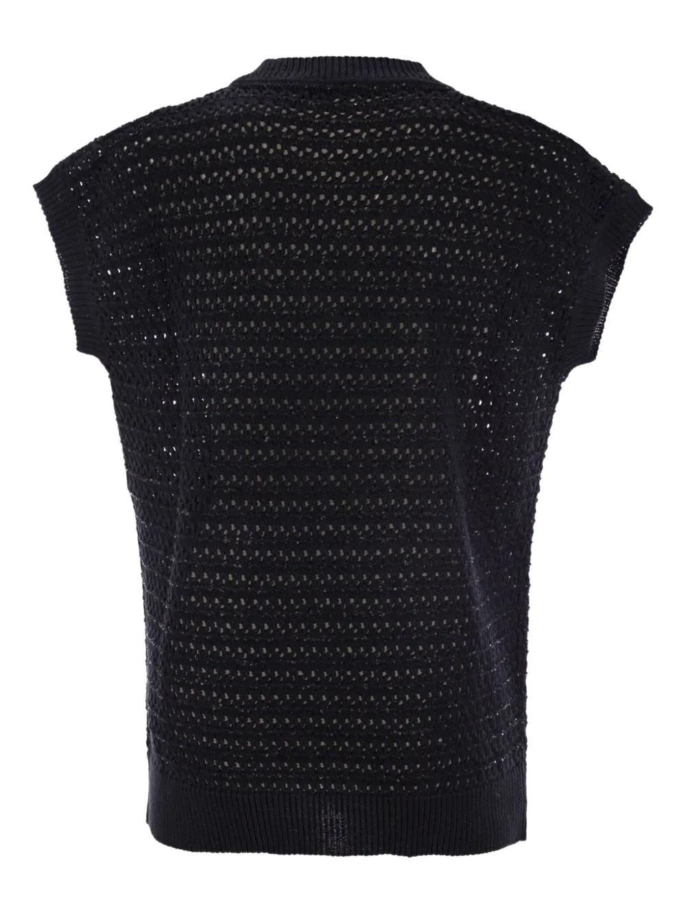 Fabiana Filippi Sequin-embellished Crochet-knit Vest In Multi