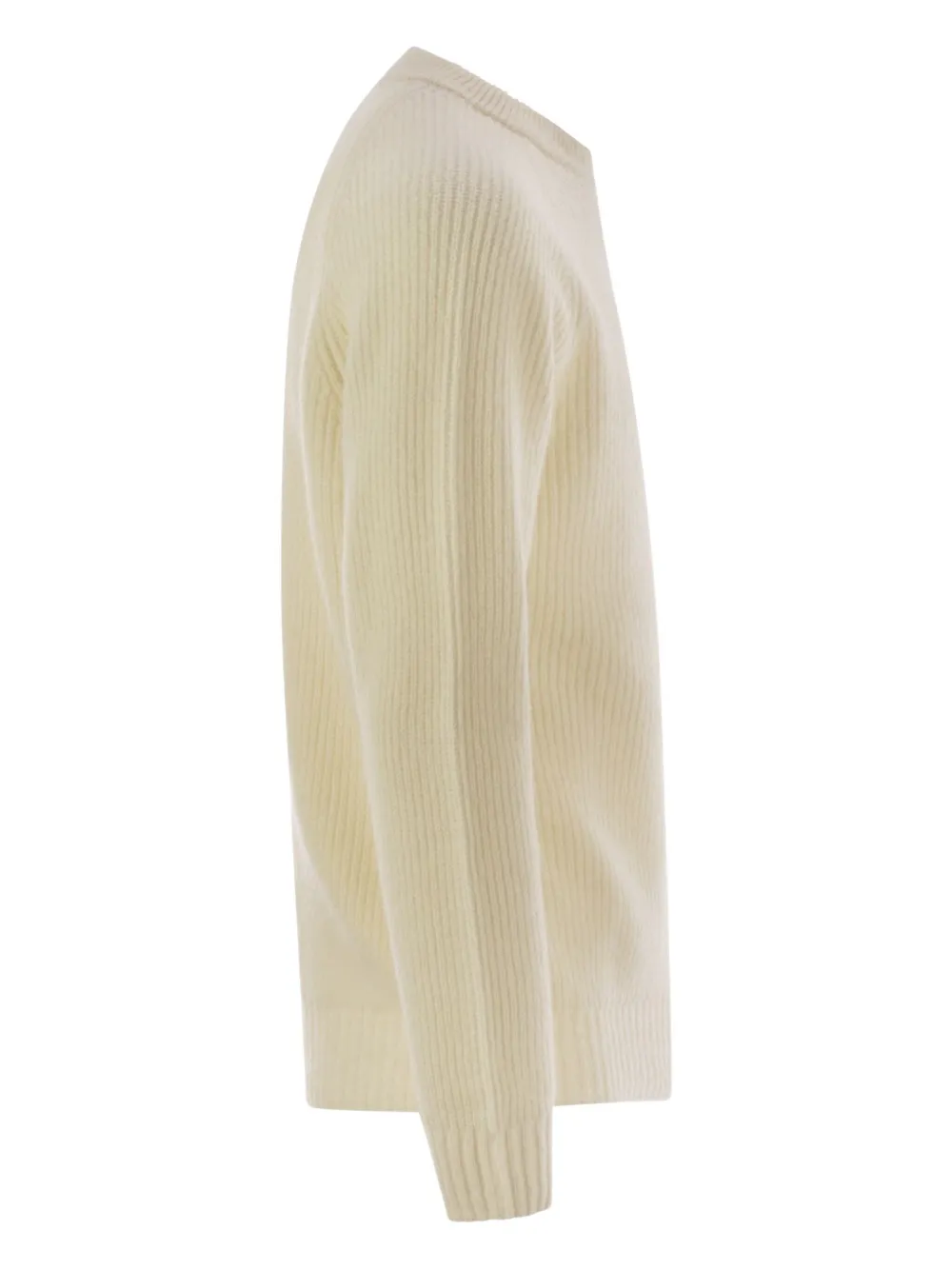 Peserico Geribbelde trui met ronde hals - Beige