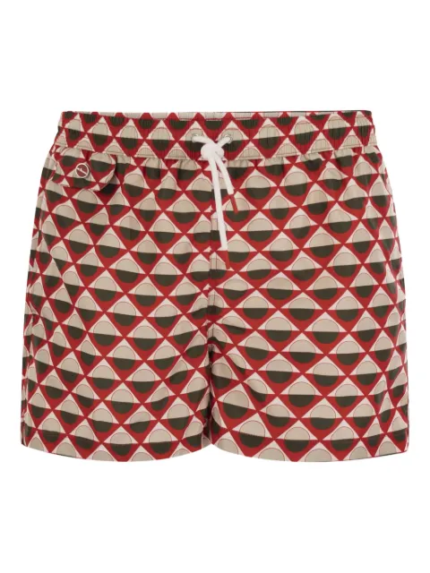 Kiton geometric-pattern swim shorts