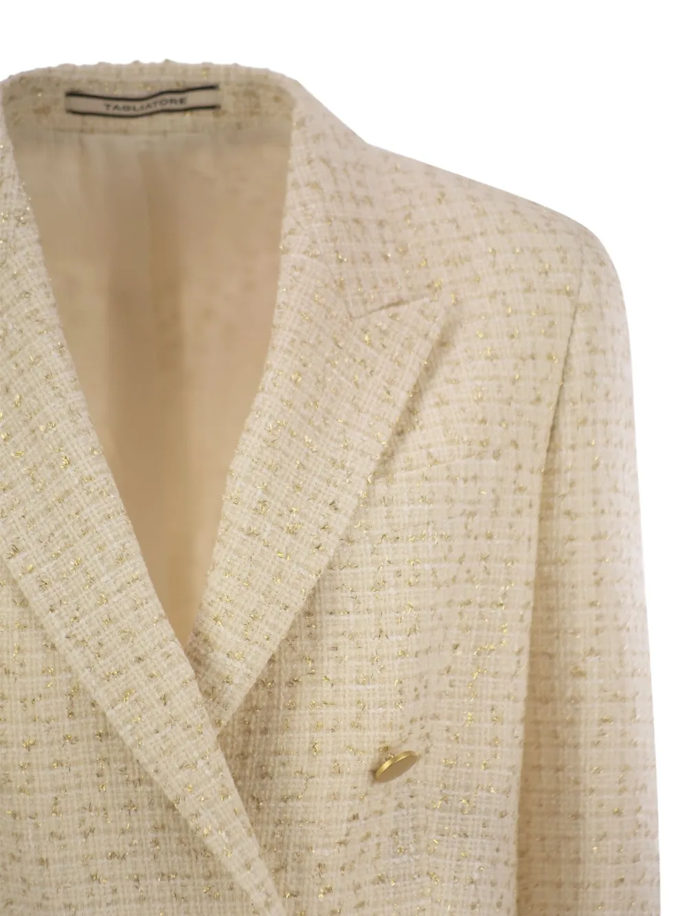 double-breasted peaked-lapels blazer