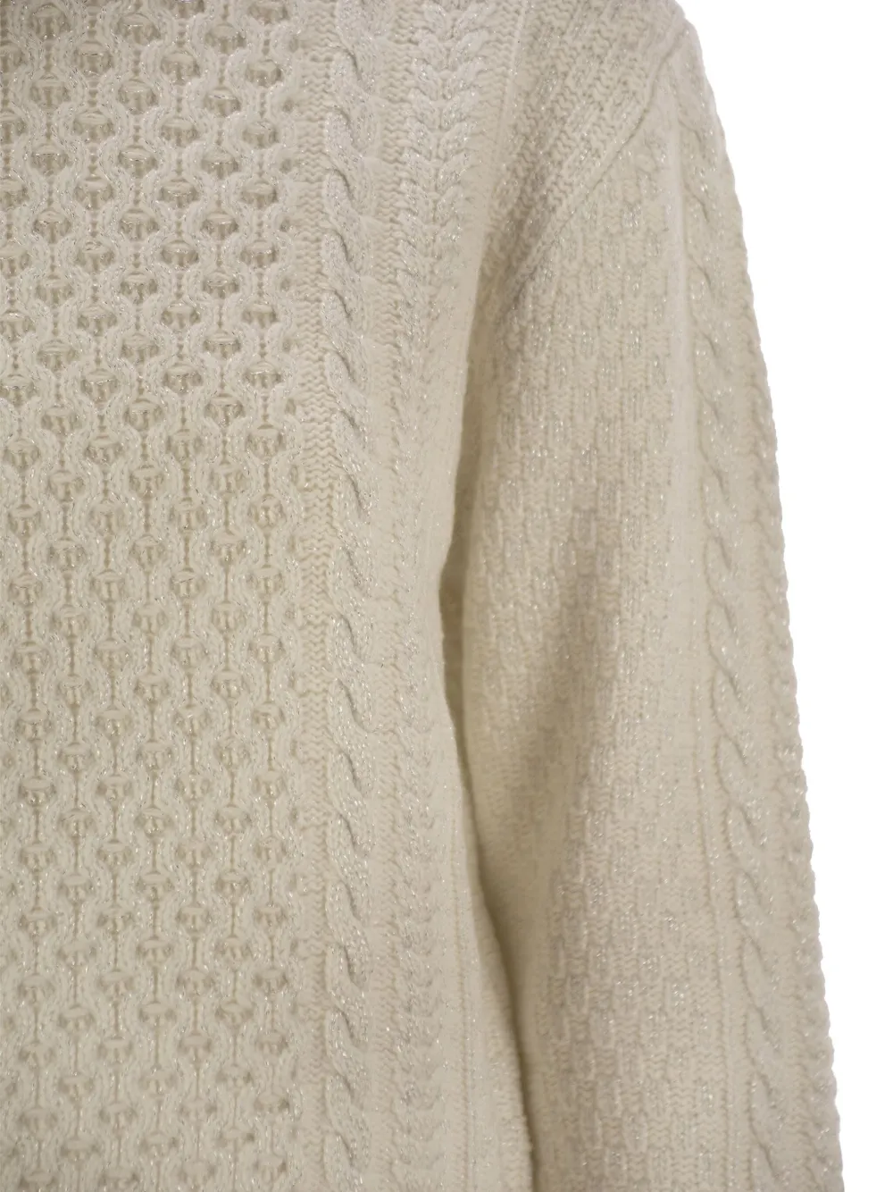 Fabiana Filippi Trui met ronde hals Beige