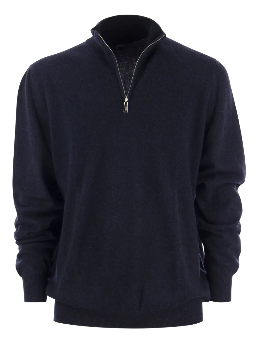 Fedeli Favonio zip turtleneck sweater | Blue | Image 1