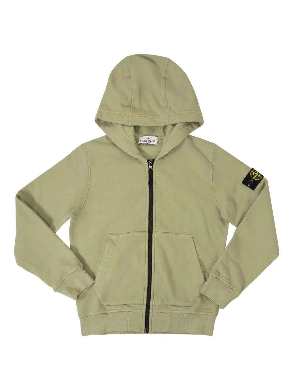 Stone Island Junior Felpa con cappuccio e zip - Verde