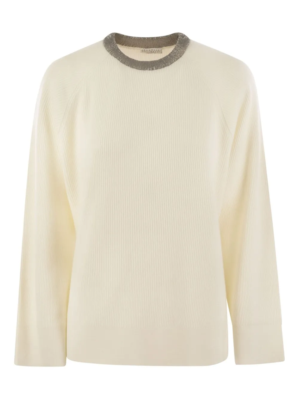 Brunello Cucinelli ribbed cashmere sweater - White