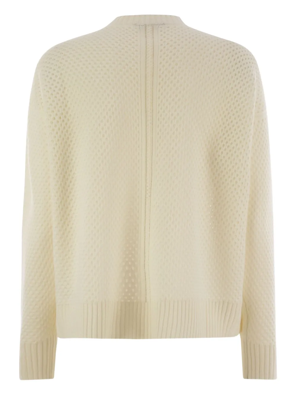 Fabiana Filippi Openwork trui met ronde hals Beige