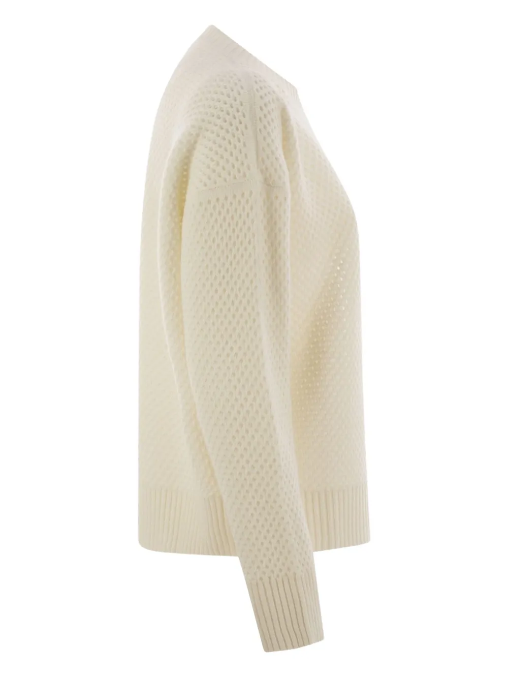 Fabiana Filippi Openwork trui met ronde hals Beige