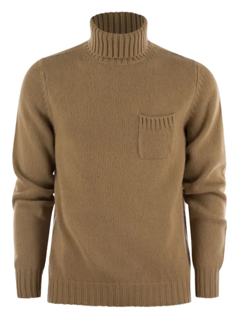 Fedeli ribbed pocket turtleneck sweater