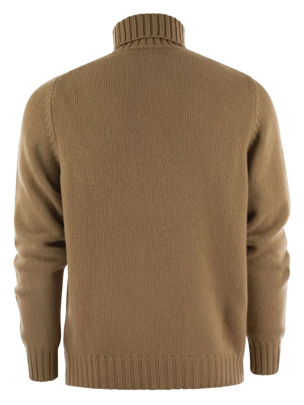 Fedeli Geribbelde coltrui met zak - Bruin