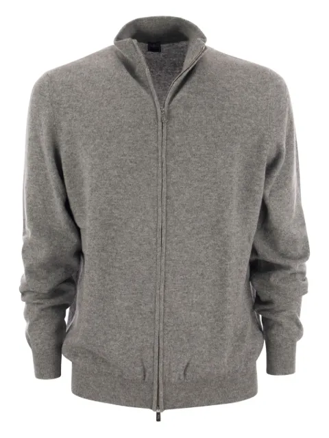Fedeli Favonio zip-up high-neck cardigan