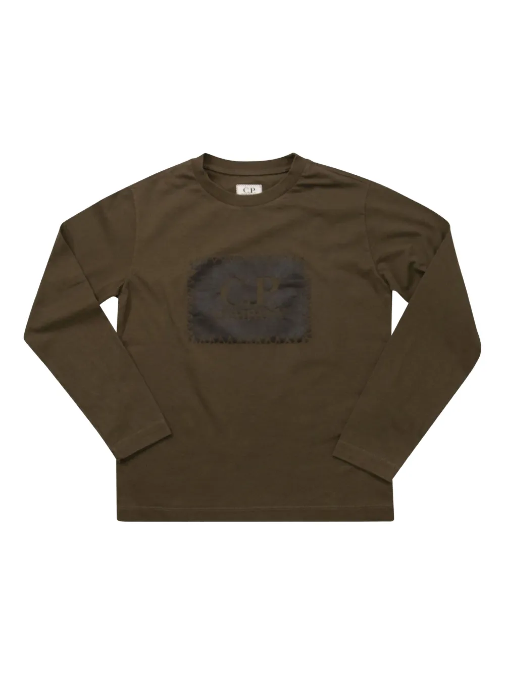 C.p. Company Logo Long-sleeved T-shirt In Brown