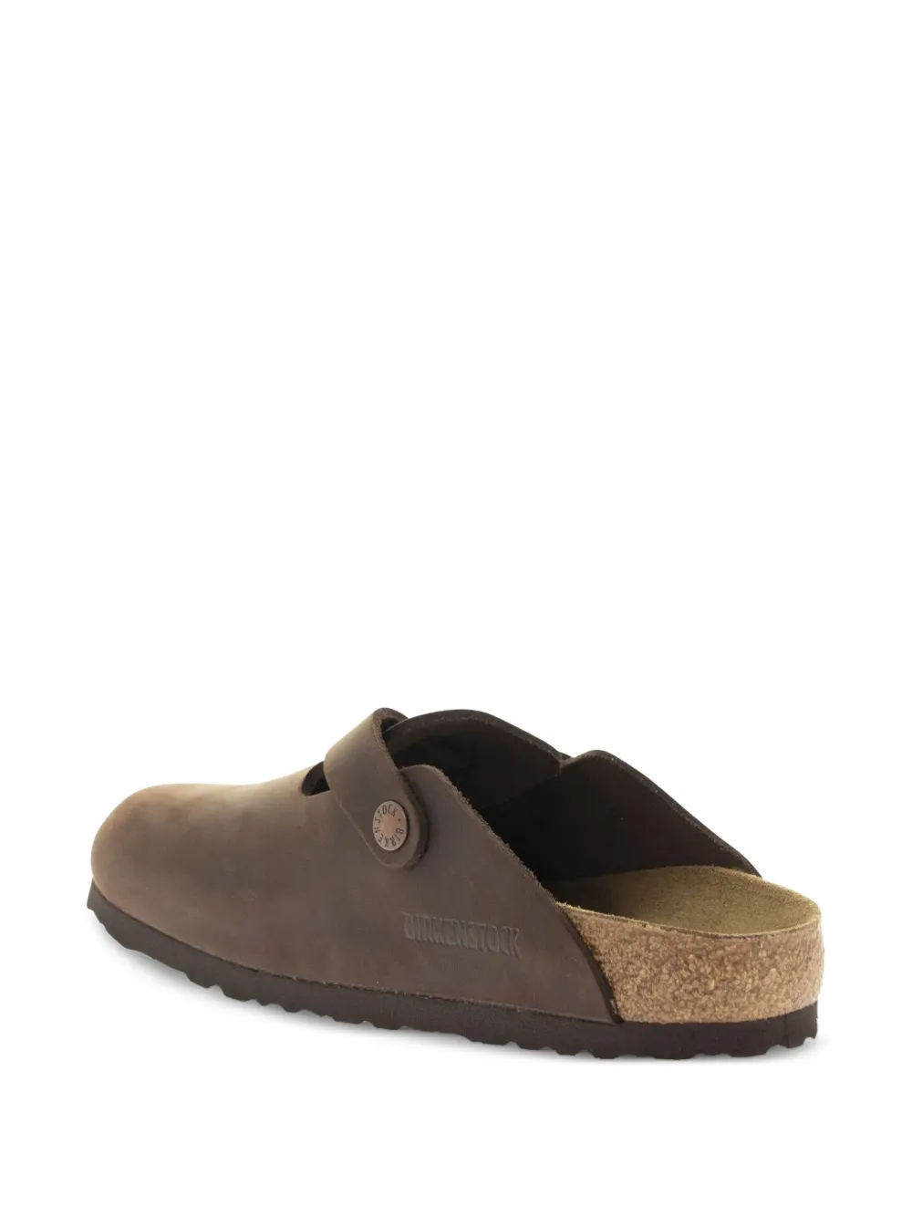 Birkenstock Boston leren muiltjes met gesp Bruin