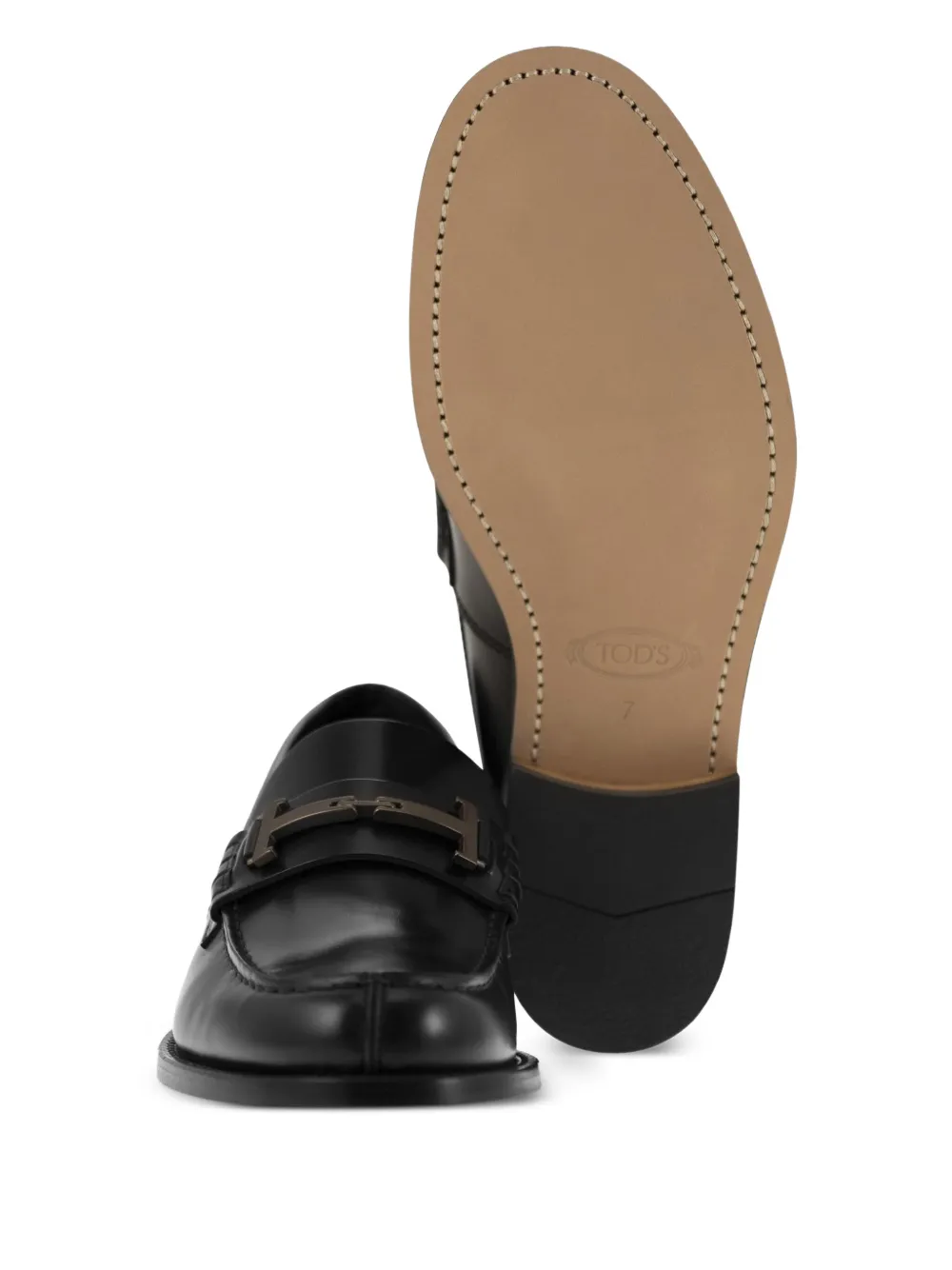 Tod's T Timeless leren loafers Zwart