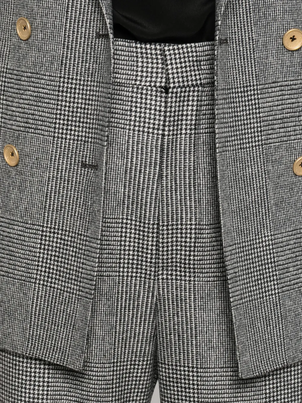 Tagliatore Double-breasted Checked Tailoring In Gray