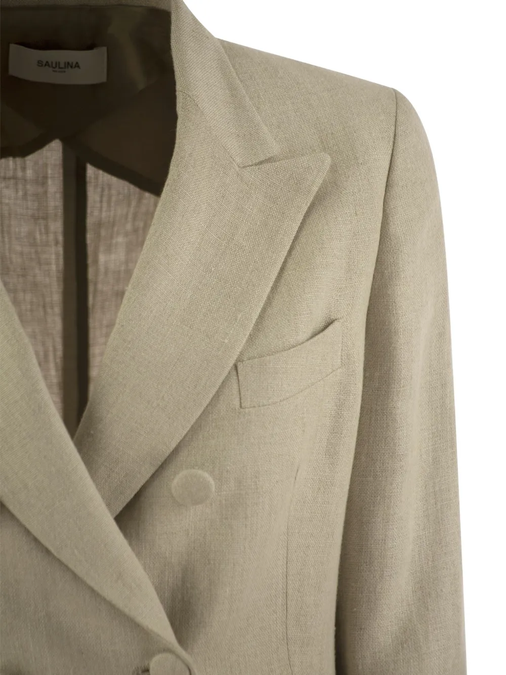 SAULINA Anna blazer met dubbele rij knopen Beige