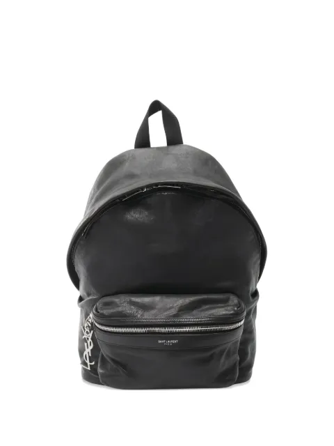 Saint Laurent Pre-Owned 2000s City zip leather backpack