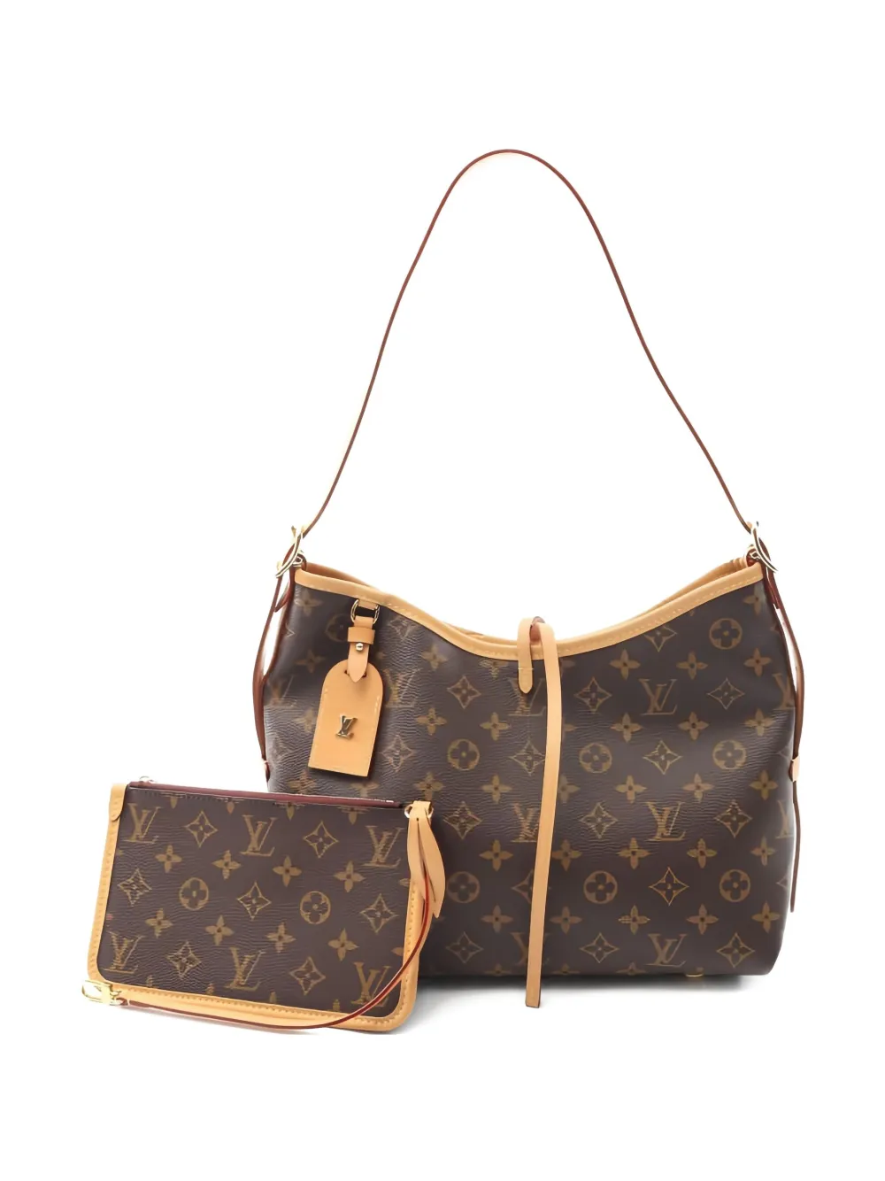 LOUIS VUITTON Pre-owned 2010s Carryall Mm Monogram Canvas Shoulder Bag In Brown