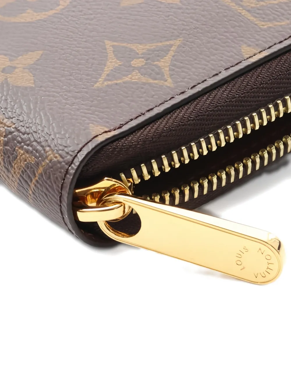 LOUIS VUITTON Pre-owned 2021 Monogram-pattern Zipped Wallet In Brown
