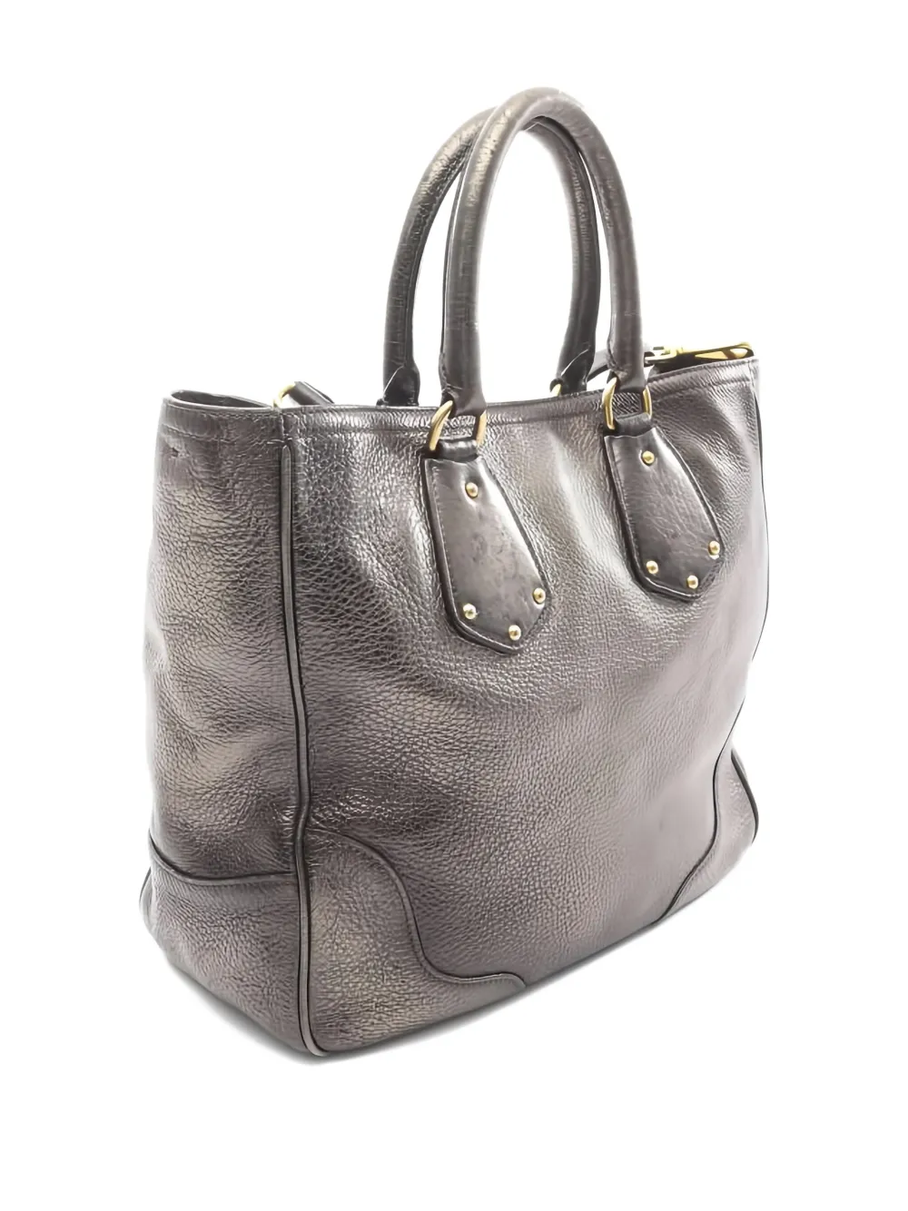 Prada Pre-Owned 2000s Daino metallic-effect tote bag | Image 2