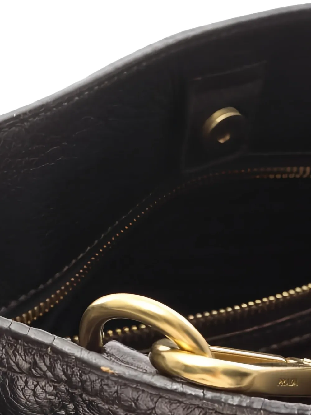 Pre-owned Prada 2000s Daino Metallic-effect Tote Bag In Brown