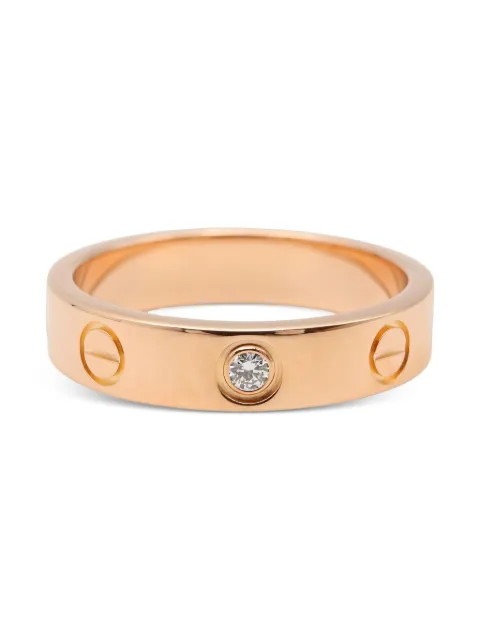 Cartier 2010s 18K rose gold Love diamond ring