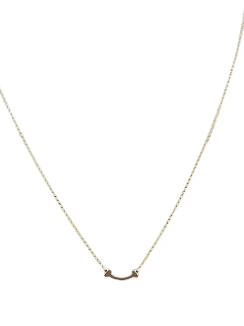 Tiffany & Co Eyewear 2010s 18K rose gold T Smile pendant necklace