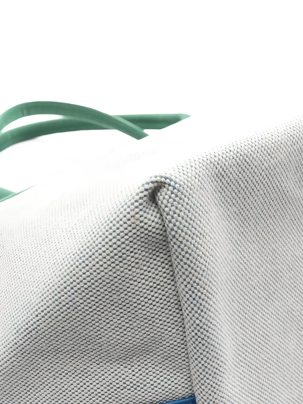 Pre-owned Hermes 2010s Ash Soukabas Leather-trim Tote Bag In Gray