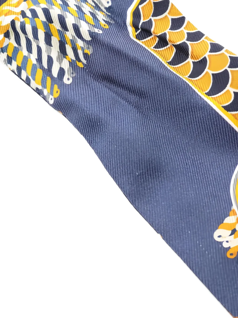 Pre-owned Hermes 2000s Epaulettes De Gala Ribbon Scarf In Blue