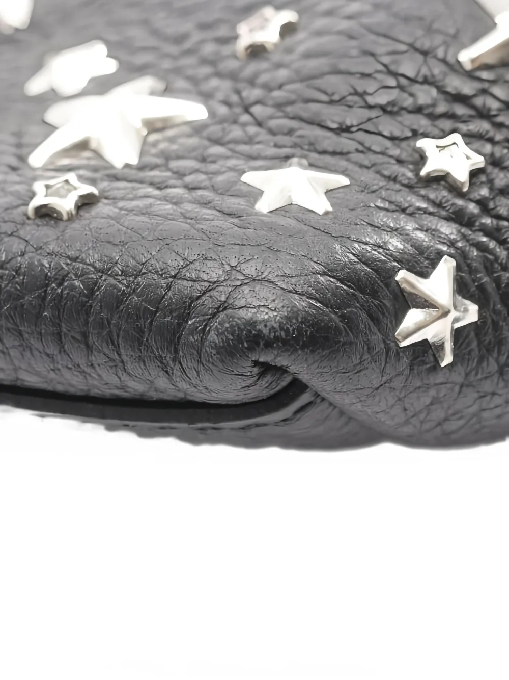 Pre-owned Jimmy Choo 2010s Sasha S Star-studded Leather Tote Bag In Black