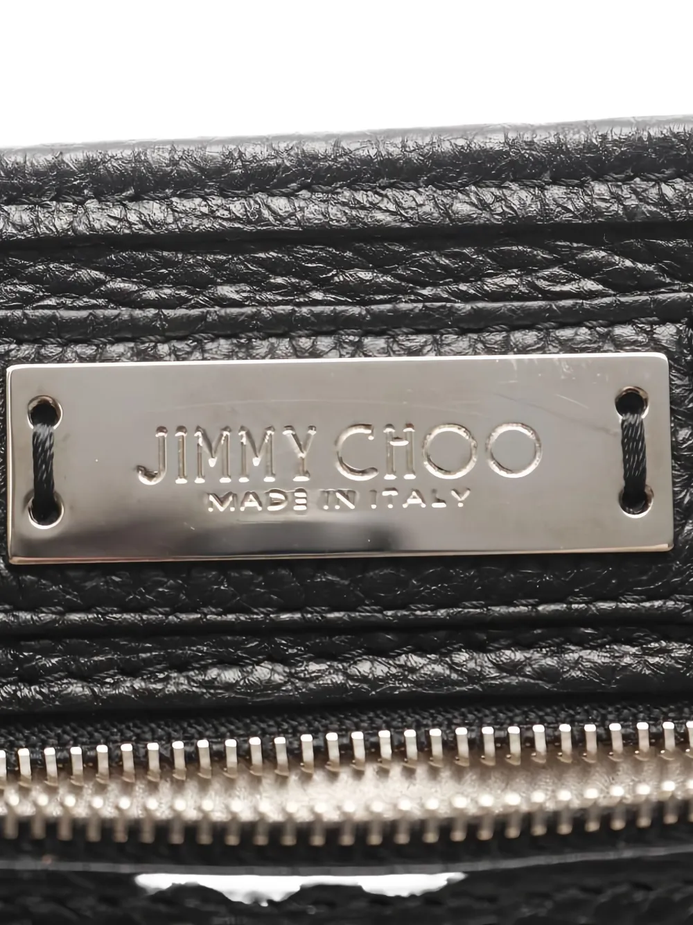 Pre-owned Jimmy Choo 2010s Sasha S Star-studded Leather Tote Bag In Black