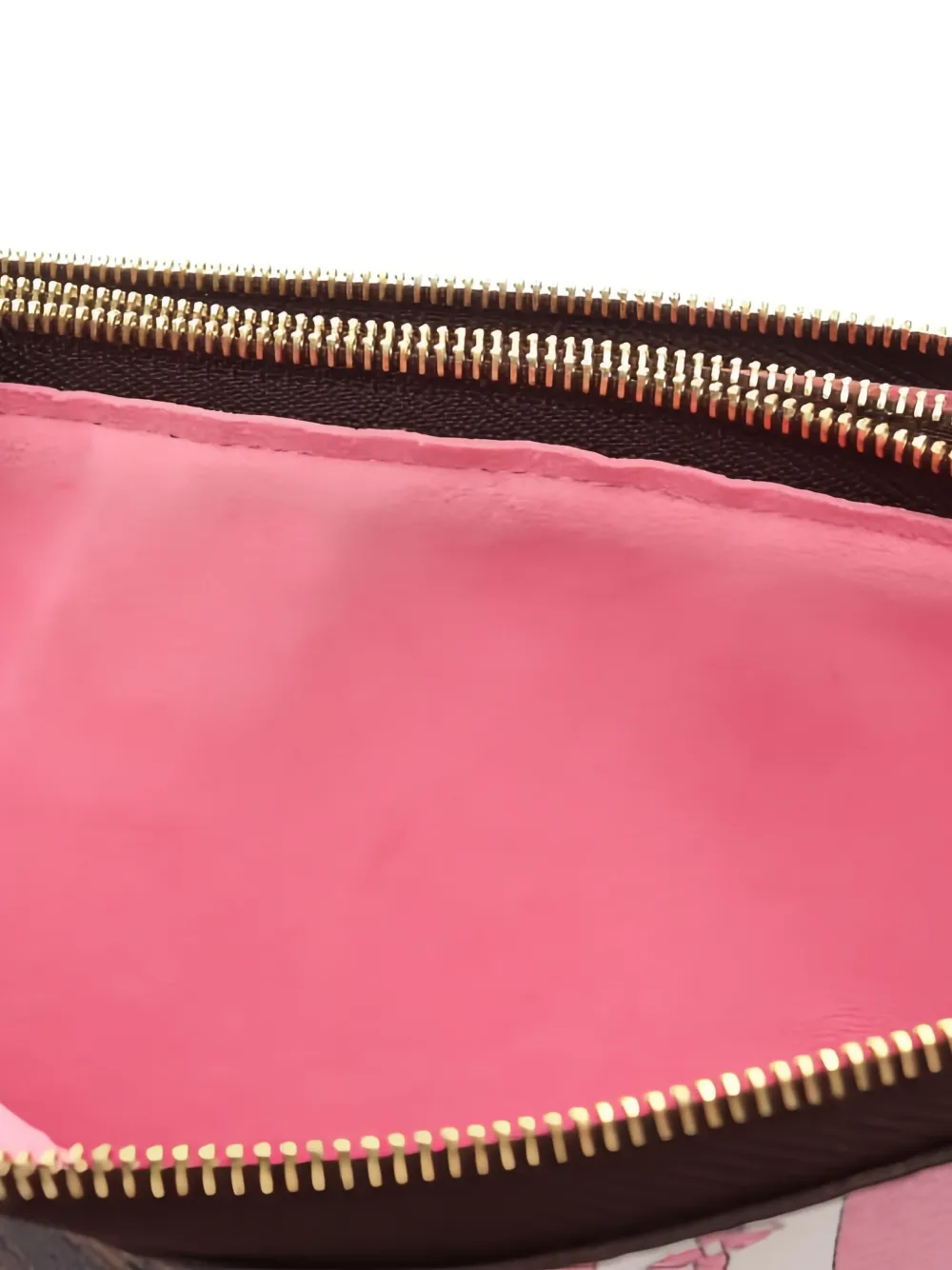 Pre-owned Louis Vuitton 2019 Vivienne Double Zip Pochette Clutch Bag In Brown