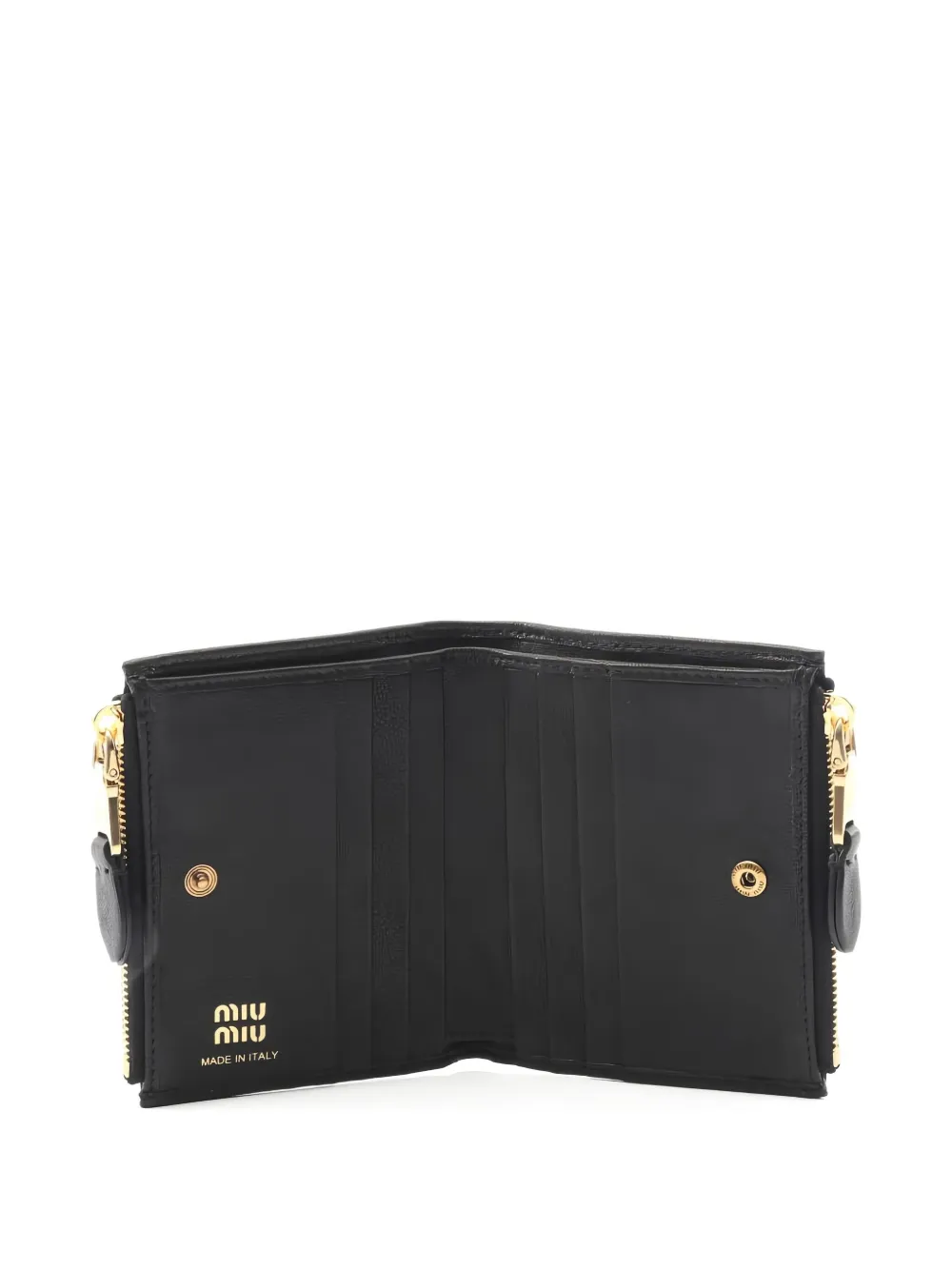 Pre-owned Miu Miu 2000s Logo Wallet In Black