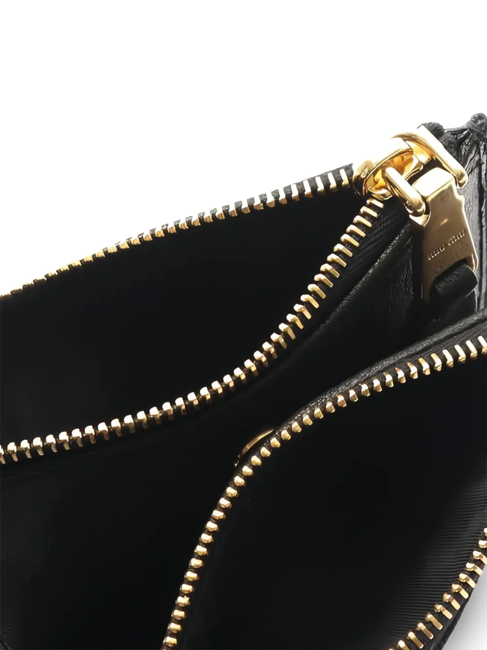 Pre-owned Miu Miu 2000s Logo Wallet In Black