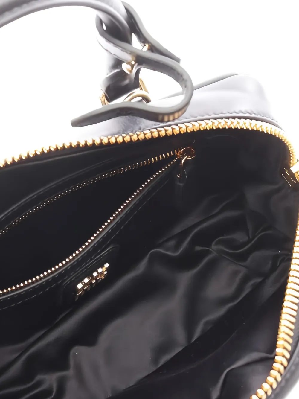 Pre-owned Miu Miu 2020s Arkady Logo Leather Tote Bag In Black